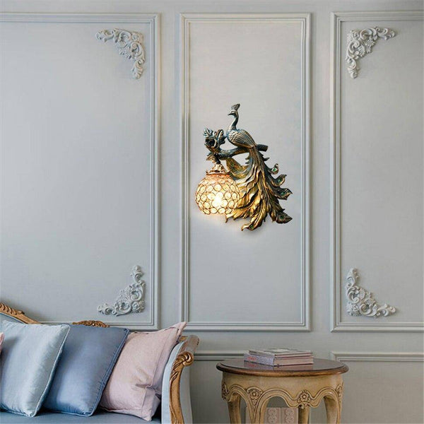 Applique murale vintage LED "Paon en Verre" | Marco Lucetti