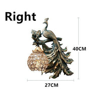 Applique murale vintage LED "Paon en Verre" | Marco Lucetti Droite / 40 x 27cm