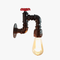 Applique murale vintage loft en tuyau d'eau avec valve - Style industriel | Marco Lucetti