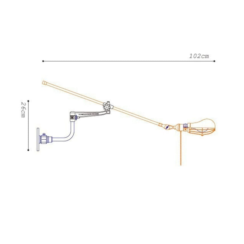 Applique murale vintage Lupita ajustable | Marco Lucetti