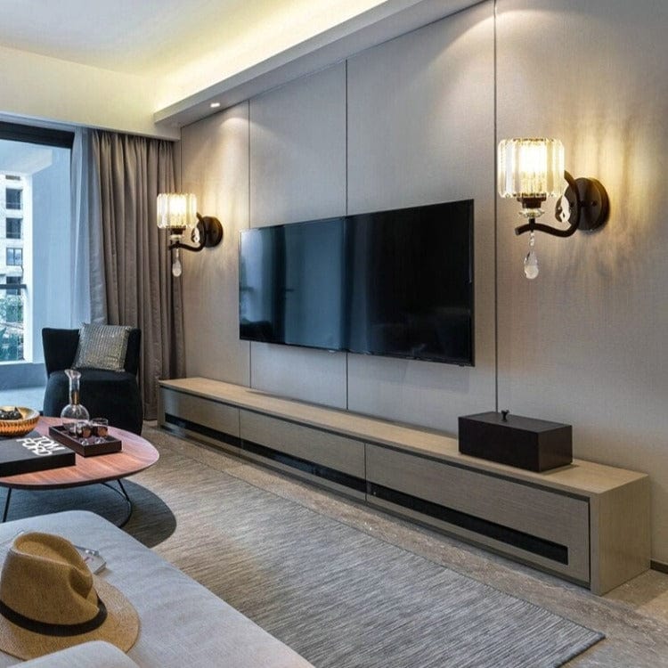 Applique murale Vintage Matteo, abat-jour carré | Marco Lucetti