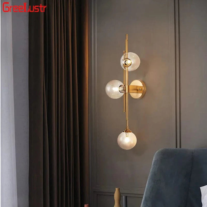 Applique murale vintage minimaliste en fer doré - Design Art Déco | Marco Lucetti