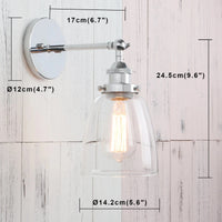 Applique murale Vintage Phansthy en verre clair pour Escalier Loft | Marco Lucetti