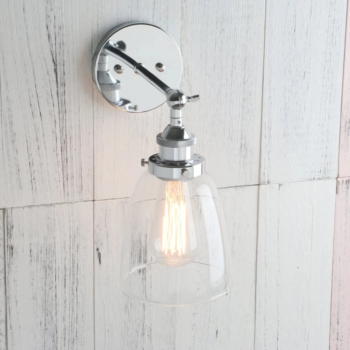 Applique murale Vintage Phansthy en verre clair pour Escalier Loft | Marco Lucetti