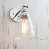 Applique murale Vintage Phansthy en verre clair pour Escalier Loft | Marco Lucetti