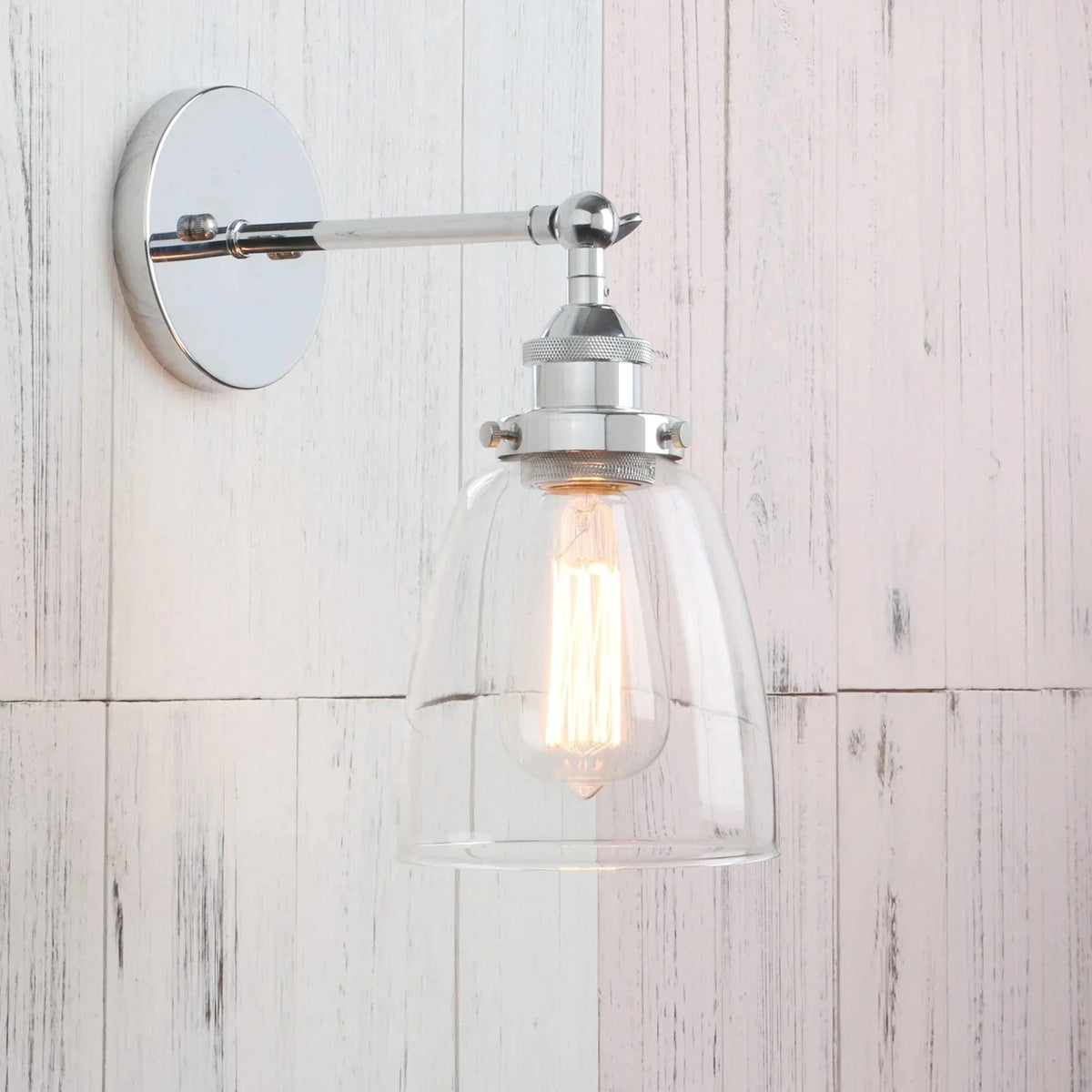 Applique murale Vintage Phansthy en verre clair pour Escalier Loft | Marco Lucetti