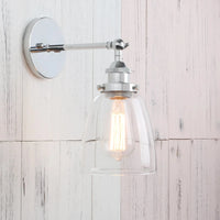 Applique murale Vintage Phansthy en verre clair pour Escalier Loft | Marco Lucetti