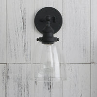 Applique murale Vintage Phansthy en verre clair pour Escalier Loft | Marco Lucetti Noir