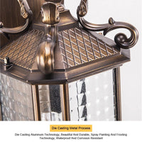 Applique murale Vintage pour extérieur - Lumière de porche rétro étanche E27 | Marco Lucetti