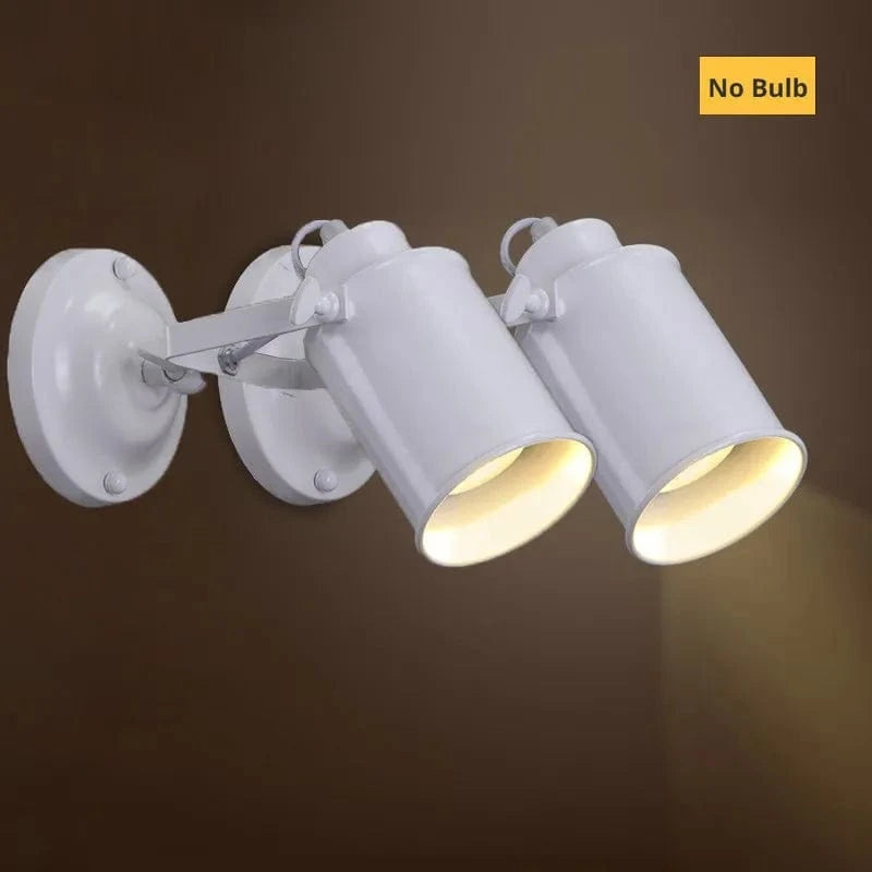 Applique murale vintage rétro. | Marco Lucetti Blanc 2 pièces