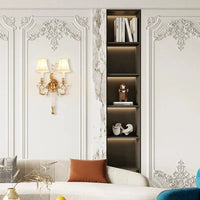 Applique murale Xuanzhao dorée style chinois Paon - Double bras | Marco Lucetti