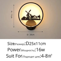 Applique nordique LED ronde : le mariage parfait pour petits et grands | Marco Lucetti A 25cm 16W / Blanc froid, pas de télécommande