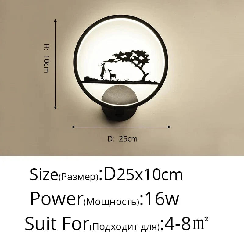 Applique nordique LED ronde : le mariage parfait pour petits et grands | Marco Lucetti C 25 cm 16 W / Blanc froid, pas de télécommande