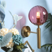 Applique nordique pour chambre moderne : Boule de verre LED pour éclairage mural salle de bain, miroir et escalier | Marco Lucetti