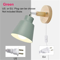 Applique Nordique Rotative avec Interrupteur Prise UE/US Macaron Classic | Marco Lucetti Vert-avec fiche / 6-10W / NOUS