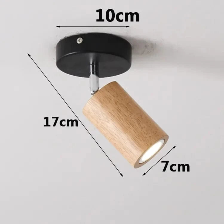 Applique plafonnier moderne pour salon, chambre et allée | Marco Lucetti Fer et bois / Blanc chaud (2700-3500K)