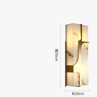 Applique rectangulaire Luxe en marbre artificiel LED | Marco Lucetti