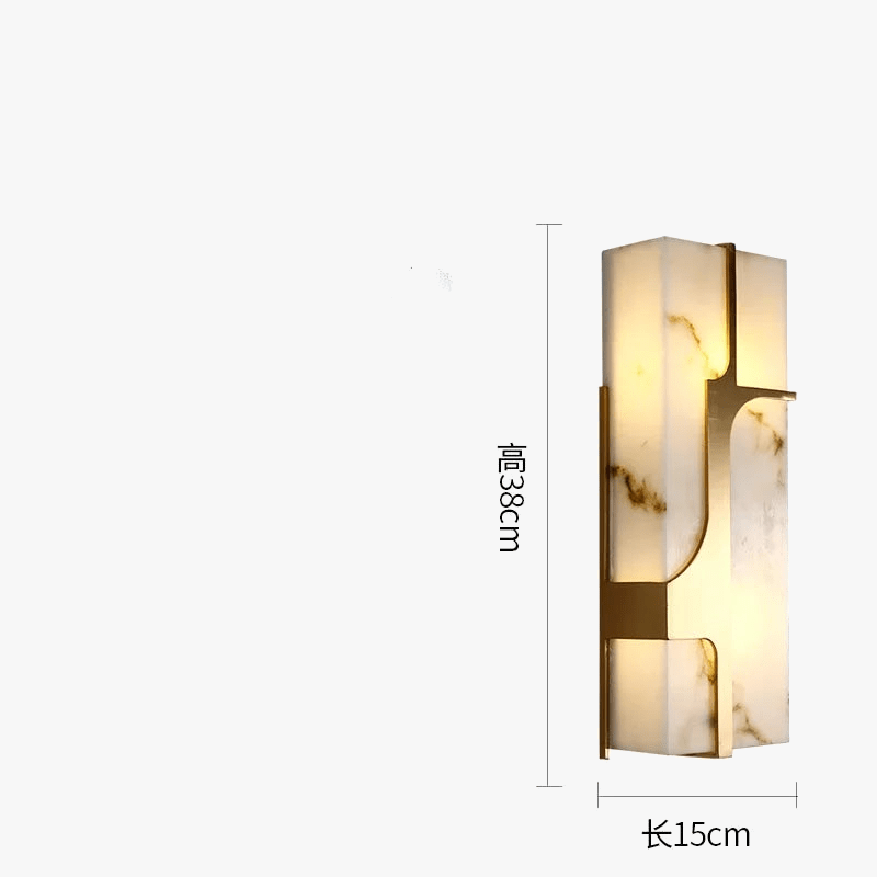 Applique rectangulaire Luxe en marbre artificiel LED | Marco Lucetti