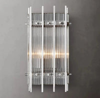 Applique rectangulaire moderne rétro LED verre laiton chrome noir nickel - Idéal pour la salle de bain, la chambre ou le salon | Marco Lucetti