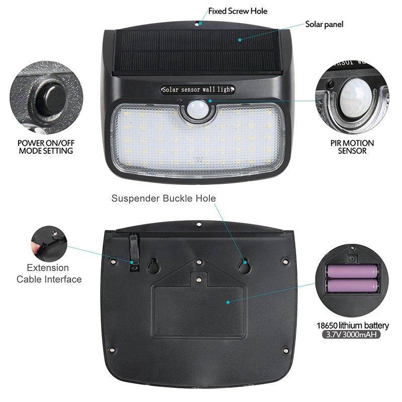 Applique Solaire 48 LEDs avec Capteur | Marco Lucetti