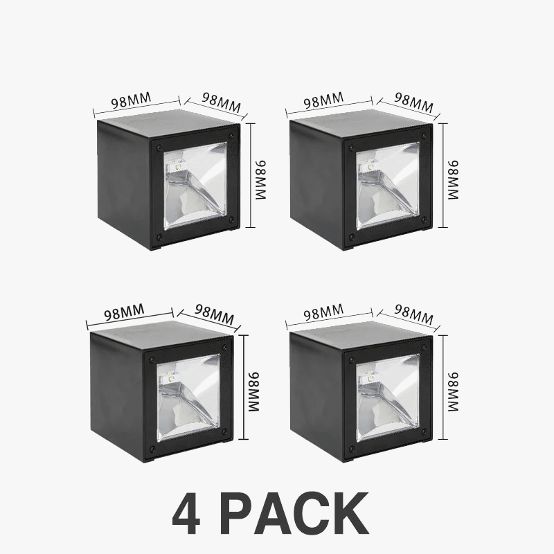 Applique solaire extérieure lumineuse pour jardin, terrasse et couloir - Squa | Marco Lucetti