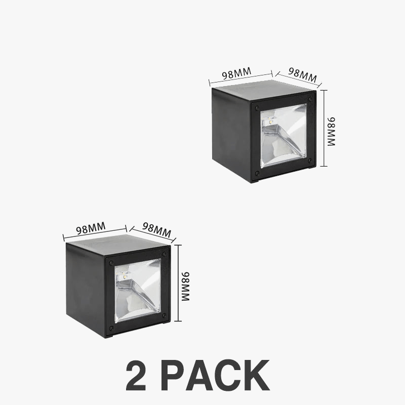 Applique solaire extérieure lumineuse pour jardin, terrasse et couloir - Squa | Marco Lucetti