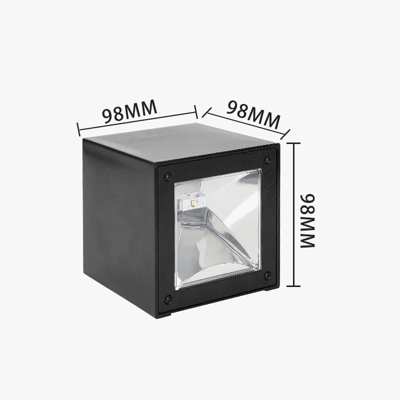 Applique solaire extérieure lumineuse pour jardin, terrasse et couloir - Squa | Marco Lucetti