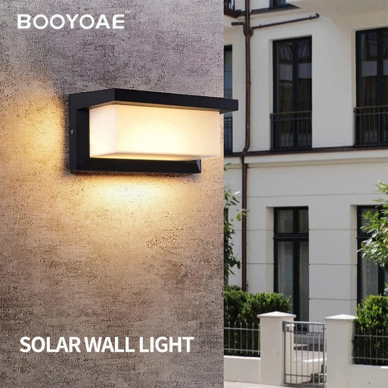 Applique solaire moderne pour jardin et terrasse - IP54 waterproof, éclairage mural à induction | Marco Lucetti