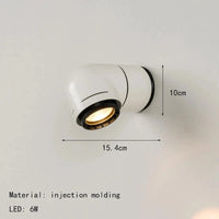 Applique spot LED "CréaLight" blanc rouge PVC 4000K pour intérieur | Marco Lucetti Blanc / Lumière naturelle 4000k