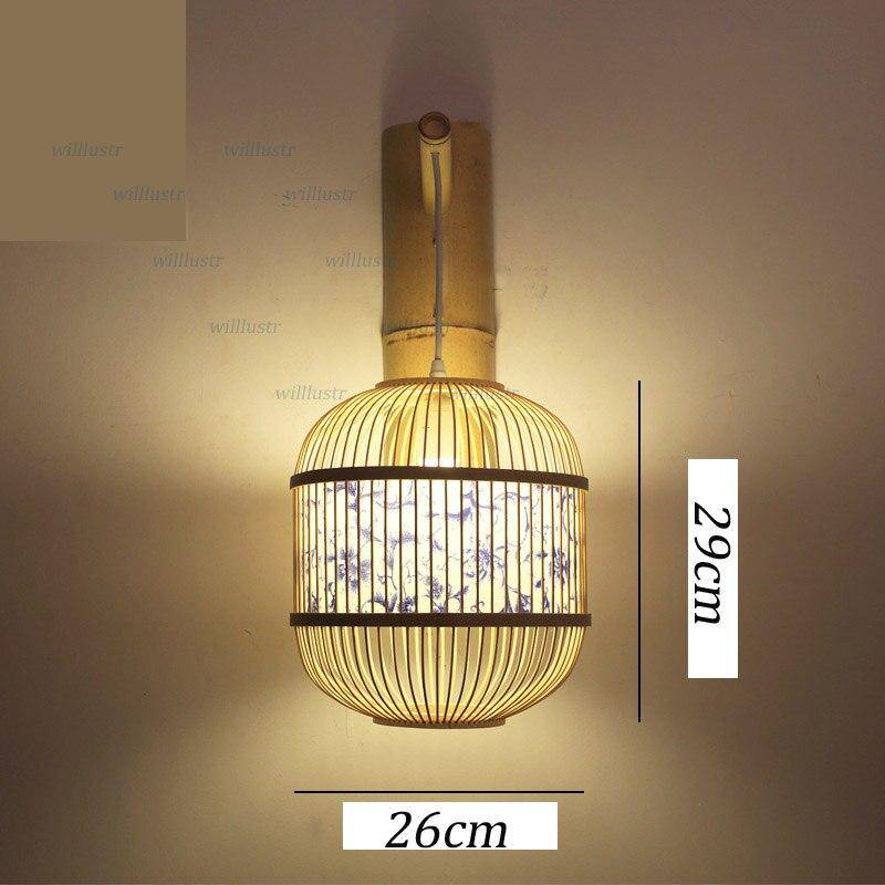 Applique suspendue japonaise en bambou vintage | Marco Lucetti