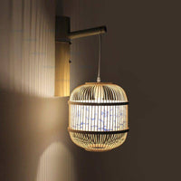 Applique suspendue japonaise en bambou vintage | Marco Lucetti