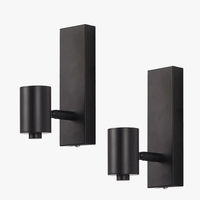 Applique Vintage 350 ° rotation métal noir E26 E27 pour une décoration moderne des espaces intérieurs | Marco Lucetti