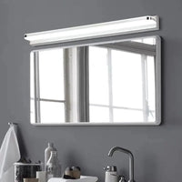 Appliques LED Modernes pour Miroir de Salle de Bain, 42/62/72/120cm, en Acier Inoxydable, Noir/Blanc, AC85-265V | Marco Lucetti