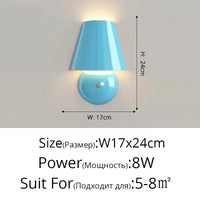 Appliques murales créatives pour hôtel contemporain et allée | Marco Lucetti DG6116 Bleu L17x24cm / Blanc chaud (2700-3500K)