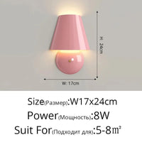 Appliques murales créatives pour hôtel contemporain et allée | Marco Lucetti DG6116 Rose L17x24cm / Blanc chaud (2700-3500K)