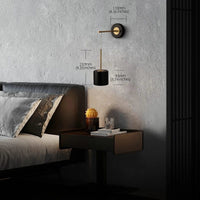 Appliques murales de luxe en Nickel avec LED 5W | Marco Lucetti Nickel mat / Blanc chaud (2700-3500K) / 5W