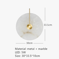 Appliques murales élégantes en marbre naturel | Marco Lucetti