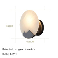 Appliques murales élégantes en marbre naturel | Marco Lucetti A noir / Blanc chaud (2700-3500K)