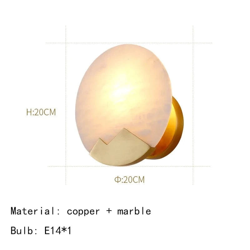 Appliques murales élégantes en marbre naturel | Marco Lucetti A-Or / Blanc chaud (2700-3500K)