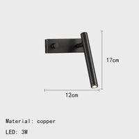 Appliques murales en cuivre Premium avec interrupteur rotatif | Marco Lucetti Noir