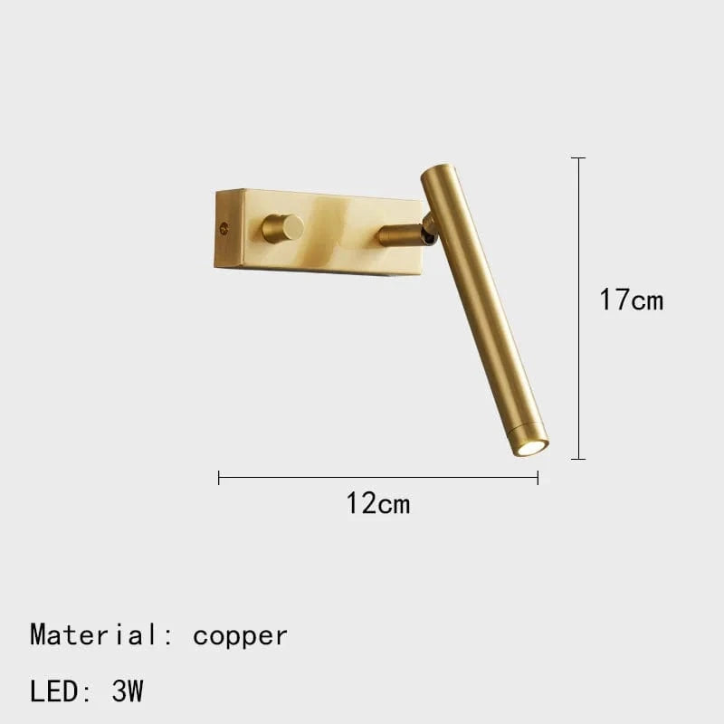 Appliques murales en cuivre Premium avec interrupteur rotatif | Marco Lucetti Or