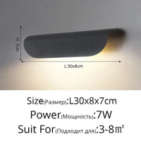 Appliques murales extérieures étanches pour hôtels et villas | Marco Lucetti B Noir L30x8cm 7W / Blanc chaud (2700-3500K)