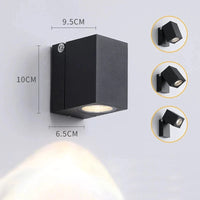 Appliques murales extérieures pour éclairage extérieur ajustable - Idéal pour l'entrée, la terrasse et le porche | Marco Lucetti Blanc chaud / Lumière chaude