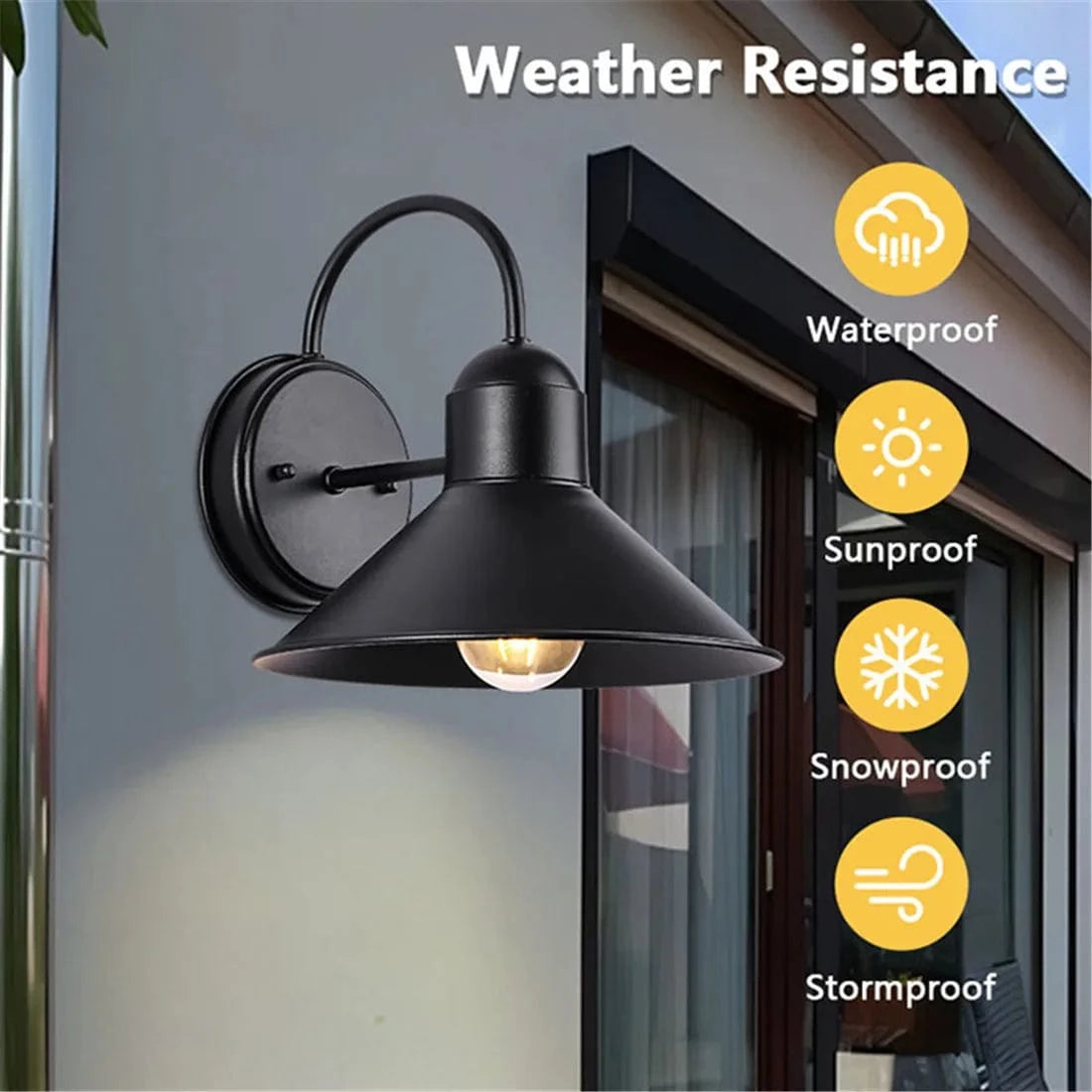 Appliques murales extérieures pour la maison - Lanterne murale noire étanche et antirouille | Marco Lucetti