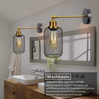 Appliques murales industrielles VentNet: Luminaires LED E27 en fer forgé pour salon et chambre | Marco Lucetti