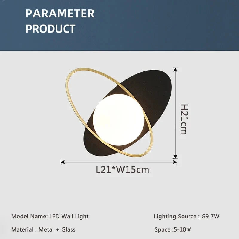 Appliques murales LED design arrondi - Boule coquette | Marco Lucetti B Noir / Blanc chaud