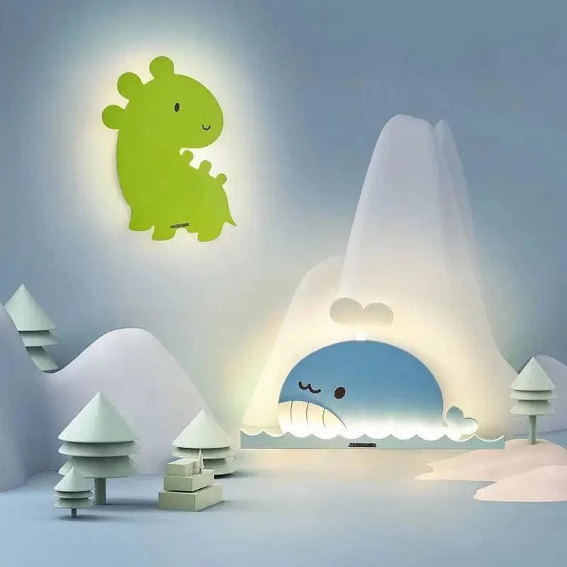 Appliques Murales LED Dessin Animé pour Enfants - Baleine, Lapin, Dinosaure | Marco Lucetti
