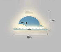 Appliques Murales LED Dessin Animé pour Enfants - Baleine, Lapin, Dinosaure | Marco Lucetti Baleine