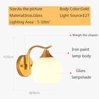 Appliques murales LED dorées nordiques modernes de style minimaliste | Marco Lucetti