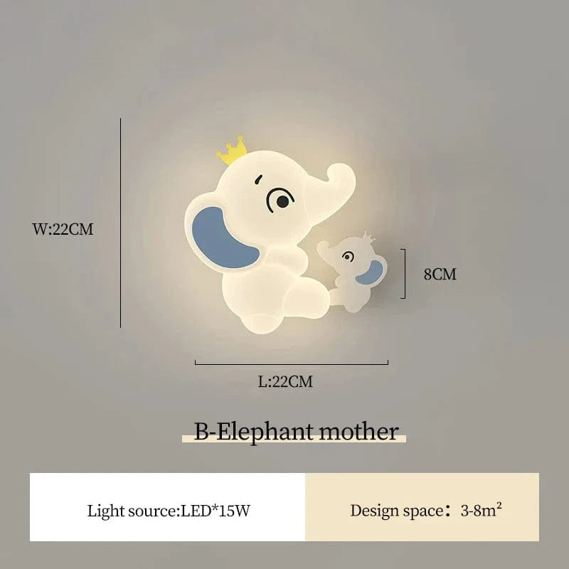 Appliques Murales LED Éléphant Mignon pour Enfants | Marco Lucetti B / Gradation RC